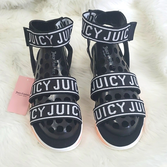 Juicy Couture Impulse Ankle strap Wedge Heel Sandals Size 8 New - Picture 1 of 5